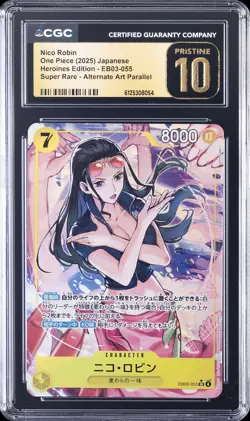 2025 ONE PIECE JPN SUPER RARE ALT ART #EB03-055 NICO ROBIN CGC 10 PRISTINE - Image 1