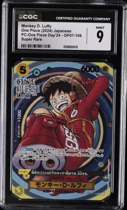 2024 ONE PIECE JPN PC: ONE PIECE DAY'24, SUPER RARE MONKEY D. LUFFY CGC 9 - Image 1