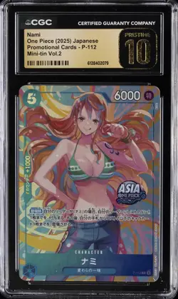 2025 ONE PIECE JPN PROMO CARDS MINI TIN VOL 2 #P-112 NAMI CGC 10 PRISTINE - Image 1