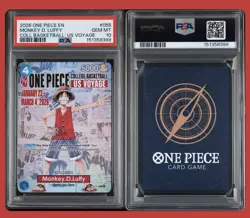 2026 ONE PIECE PROMOS COLLEGE BASKETBALL US VOYAGE MONKEY D. LUFFY PSA 10 - Image 1