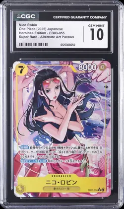 2025 ONE PIECE JPN ALTERNATE ART #EB03-055 NICO ROBIN CGC 10 GEM MINT - Image 1