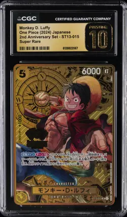 2024 ONE PIECE JPN 2ND ANNIV SET SUPER RARE MONKEY D. LUFFY CGC 10 PRISTINE - Image 1