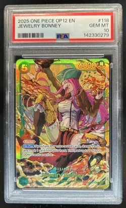 2025 One Piece Legacy of the Master Jewelry Bonney Secret Rare #OP12-118 PSA 10 - Image 1
