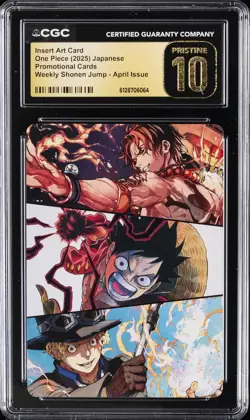 2025 ONE PIECE JPN APRIL ISSUE INSERT ART CARD CGC 10 PRISTINE - Image 1