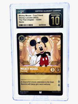 🌟POP 10 DEMO🌟2023 Lorcana-The 1st Chapter MICKEY MOUSE DEMO CGC 10 PRISTINE - Image 1
