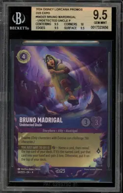 Disney Lorcana Bruno Madrigal Undetected Uncle D23 Foil Promo 04/D23 BGS 9.5 - Image 1