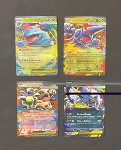 Lot of Pokemon TCG - 4 Holo Cards (Mega EX Double Rare) - Image 1