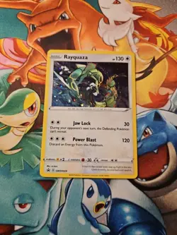 Pokemon Card Rayquaza SWSH029 Black Star Promo Cosmos Holo Rare TCG - Image 1