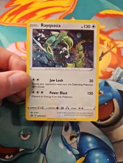 Pokemon Card Rayquaza SWSH029 Black Star Promo Cosmos Holo Rare TCG - Image 3