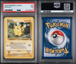 1999 Pokemon Jungle #60 PIKACHU 60/64 Pokemon Card PSA 7 - Image 3