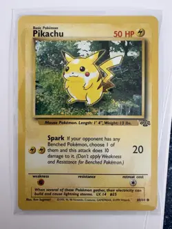 Pokemon TCG Jungle Pikachu Card 60/64 Unlimited Edition Regular Raw Card Pokemon - Image 1