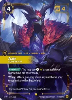Azir - Sovereign (Alternate Art) [SFD - 177a/221] - NM [Foil] TCG Riftbound - Image 1