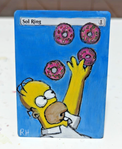 Sol Ring The Simpsons MTG Alter Art EDH Commander Magic The Gathering - Image 1
