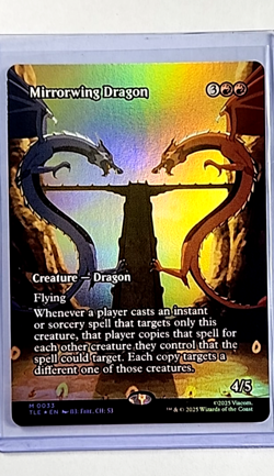 MTG Magic The Gathering TLE Avatar The Last Airbender Foil #33 Mirrorwing Dragon - Image 1