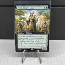 Magic: The Gathering Lorwyn Eclipsed Formidable Speaker (Extended Art) 366 NM R - Image 1
