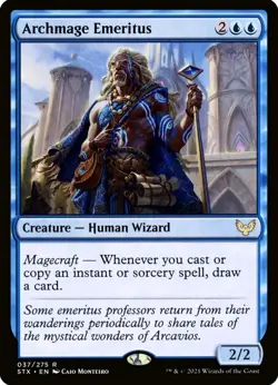 X 1 Archmage Emeritus NM-M Strixhaven School of Mages 037 MTG Magic - Image 1