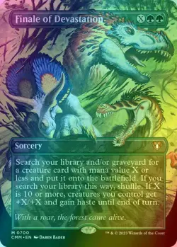 Finale of Devastation - BORDERLESS FRAME BREAKS FOIL NM (MTG CMM 700) - Image 1