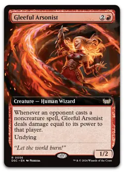 Gleeful Arsonist (Extended Art) #56 (NM) Duskmourn DSC Magic MTG - Image 1
