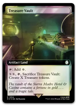 Treasure Vault (Extended Art) (Surge Foil) #1054 (NM) Fallout PIP Magic MTG - Image 1