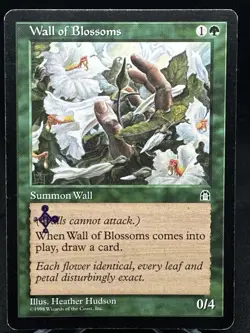Magic The Gathering PRO TOUR STAMPED Stronghold Wall of Blossoms MTG TCG CCG - Image 1