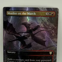 MTG Mordor on the March 0512 FOIL Borderless Extended Full Art LOTR - Image 1