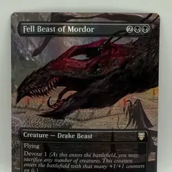 MTG Fell Beast of Mordor Foil Borderless Lord Of The Rings Unplayed Magic 0513 - Image 1
