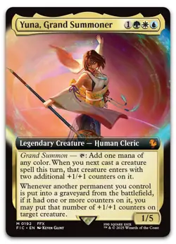 Yuna, Grand Summoner (Extended Art) #192 (NM) Final Fantasy FIC Magic MTG - Image 1