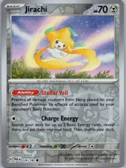 Pokemon Jirachi SV04: Paradox Rift 126/182 Near Mint NM Reverse Holo - Image 1