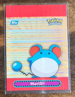 Pokemon Marill Pop-Up Card TV Animation 3-Topps 2000 - Image 1