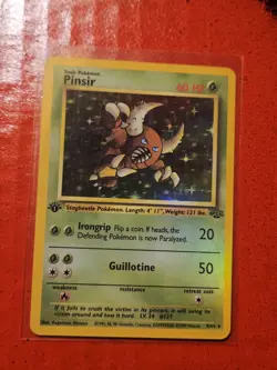 Pokemon card Pinsir Jungle 1st Edition Holo Rare 60 HP Basic 9/64 MINT CONDITION - Image 1