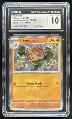 2024 Pokemon Paldean Fates Primeape #170/091 CGC 10 - Image 1