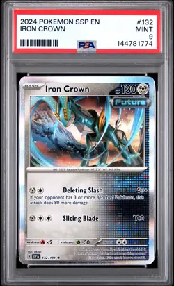 2024 POKEMON SSP EN-SURGING SPARKS #132 IRON CROWN PSA 9 - Image 1