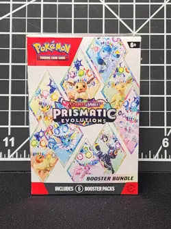 Pokemon TCG Scarlet & Violet Prismatic Evolutions Booster Bundle 6 Booster Packs 820650853210 - Image 1