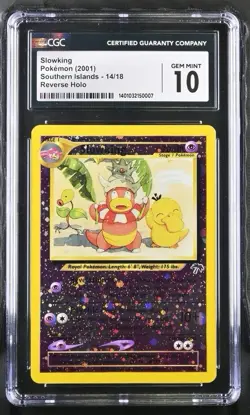 CGC GEM MINT 10 Slowking 2001 Southern Islands #14/18 Reverse Holo Pokemon Guard - Image 1