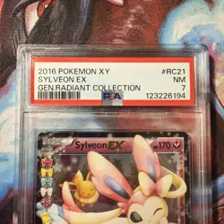 2016 POKEMON XY GENERATIONS RADIANT COLLECTION #RC21 SYLVEON EX PSA 7 - Image 2