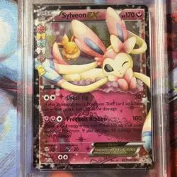 2016 POKEMON XY GENERATIONS RADIANT COLLECTION #RC21 SYLVEON EX PSA 7 - Image 3