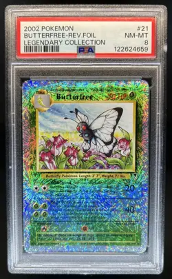 2002 Pokemon Legendary Collection Butterfree Reverse Holo #21/110 PSA 8 - Image 1