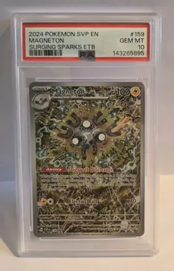 2024 POKEMON SVP EN-SV BLACK STAR PROMO #159 MAGNETON PSA 10 - Image 1