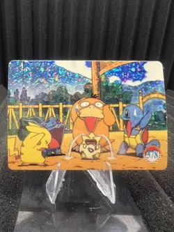 Pokemon Vintage Pocket Monsters Vending HOLO Prism Sticker 1999 Nintendo Japan - Image 1