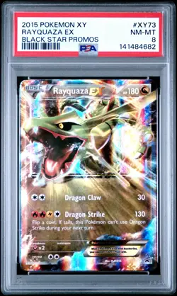 2015 POKEMON XY BLACK STAR PROMOS #XY73 RAYQUAZA EX PSA 8 - Image 1