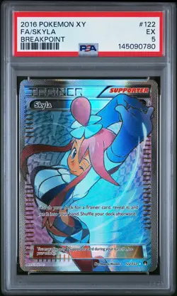 2016 POKEMON XY BREAKPOINT #122 FULL ART/SKYLA PSA 5 - Image 1