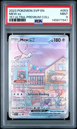 2023 POKEMON SVP EN-SV BLACK STAR PROMO 151 ULTRA-PREM COLL #053 MEW EX PSA 9 - Image 1