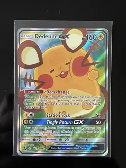 Pokemon Dedenne GX Alternate Art Promo Holo Basic 160 HP 195A/214 English - Image 1