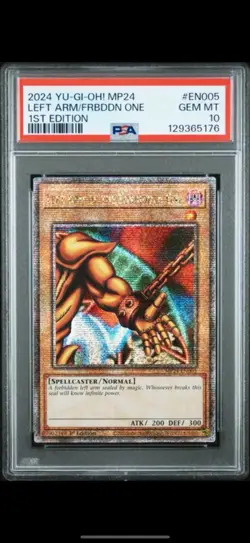 2024 PSA 10 YUGIOH MP24 25TH QC SECRET RARE LEFT ARM OF EXODIA 💎 - Image 1
