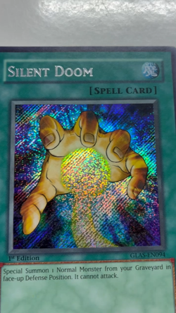 USA Seller Yugioh Silent Doom GLAS-EN094 Secret Rare 1st Edition - Image 2
