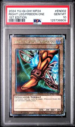 ✨Yu-Gi-Oh! Right Leg of the Forbidden One MP24-EN002 QCR 1st Ed 2024 PSA 10✨ - Image 2