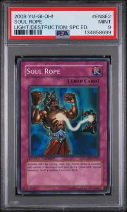 2008 YU-GI-OH! LIGHT OF DESTRUCTION: SPECIAL ED #ENSE2 SOUL ROPE PSA 9 - Image 1