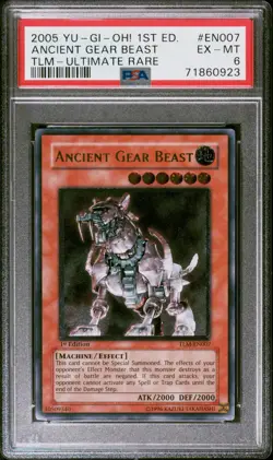 Ancient Gear Beast TLM-EN007 1st Edition-ultimate Rare Yugioh PSA 6 *923 - Image 1