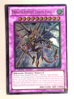 yugioh Dragon Knight Draco-Equiste DREV-EN038 1st Edition Ultimate Rare nearmint - Image 1