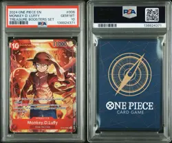 2024 One Piece Promo Monkey D Luffy PSA 10 Treasure Boosters Set #006 - Image 1
